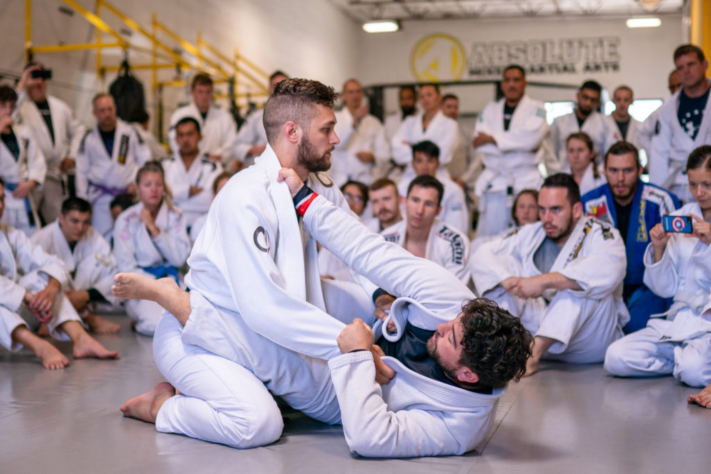 Students learning Brazilian Jiu Jitsu
